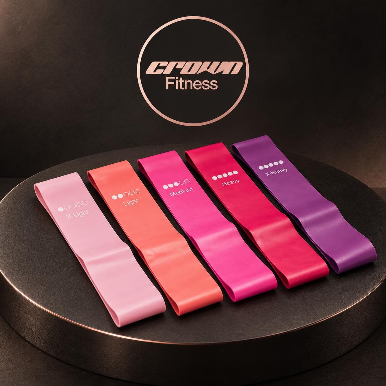 Crown Resistance Bands - Pink